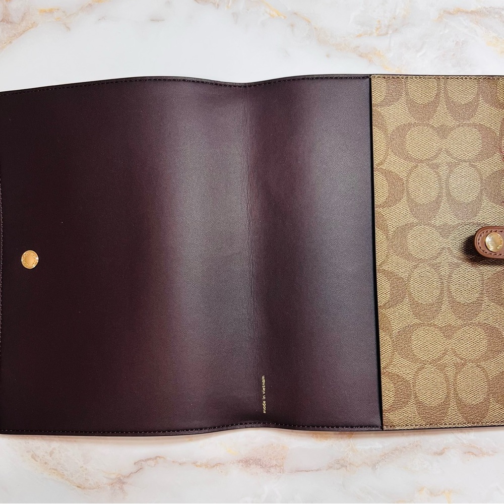 COACH NOTEBOOK In Brown Signature Canvas - Picture 6 of 6